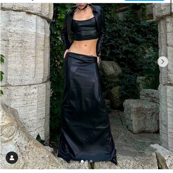 🦇I AM GIA🦇LEATHER MAXI NWOT👁️👁️👁️👁️👁️👁️👁️👁️👁️👁️👁️👁️👁️ - Picture 2 of 7